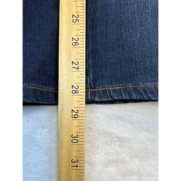 Wrangler Jeans Womens 14 Petite Blue Denim‎ Bootcut Dark Wash - Picture 6 of 6